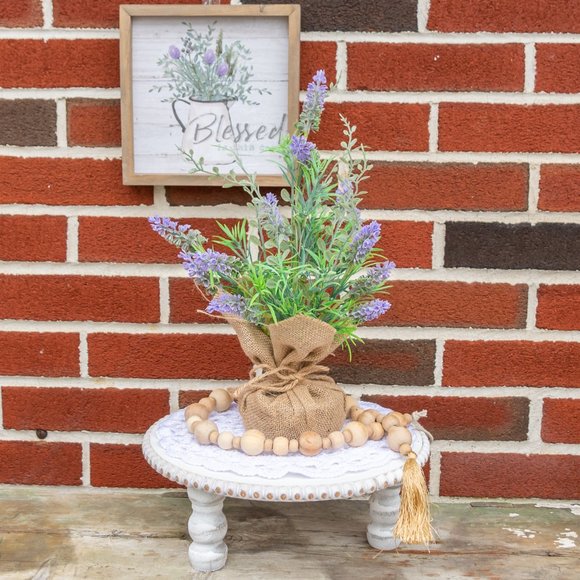 Farmhouse Country Cottage Rustic Wooden Sign BLESSED IS THIS DAY 8" Square - Picture 2 of 3